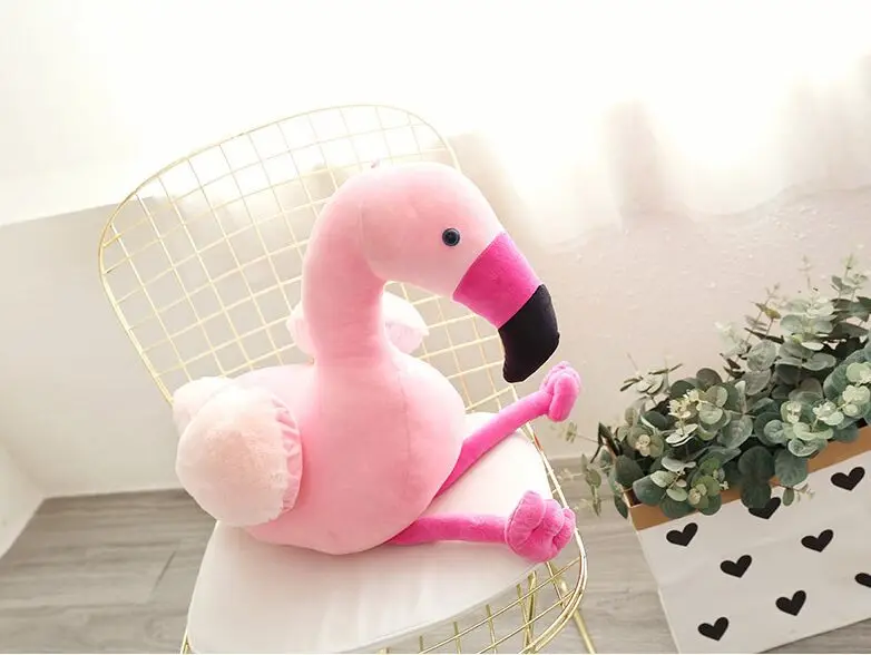 

lovely cartoon pink Flamingos large 35cm plush toy soft doll pillow Christmas gift s2419