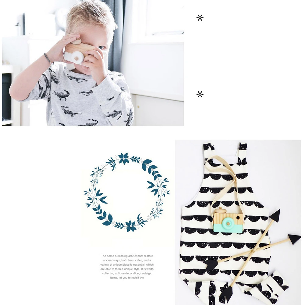 Детская деревянная камера модный скандинавский реквизит для фото украшение