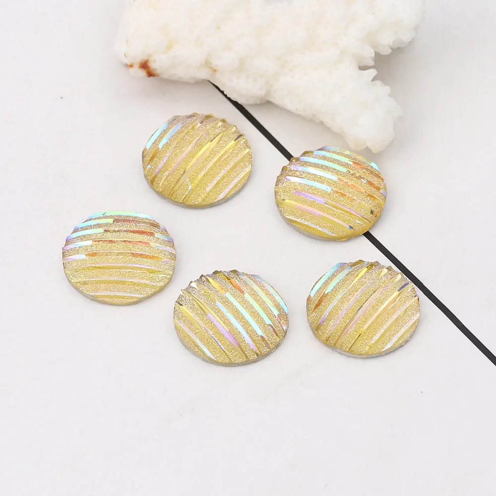 DoreenBeads смола AB радуга цвет Аврора Borealis купольное уплотнение Кабошон Круглые в