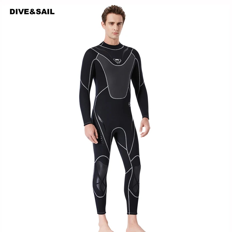 WDS10 Full-body Men 3mm Neoprene Swimming Wetsuit Scuba Diving Suit Wet Suit Snorkeling Spearfishing Swimsuit
