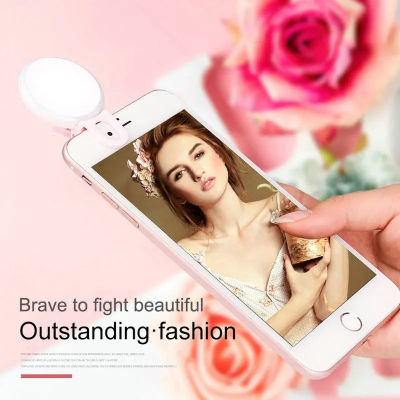 

Fashion New Selfie Ring Light Portable Flash Led Camera Phone Photography Enhancing Photography for Smartphone iPhone Samsung