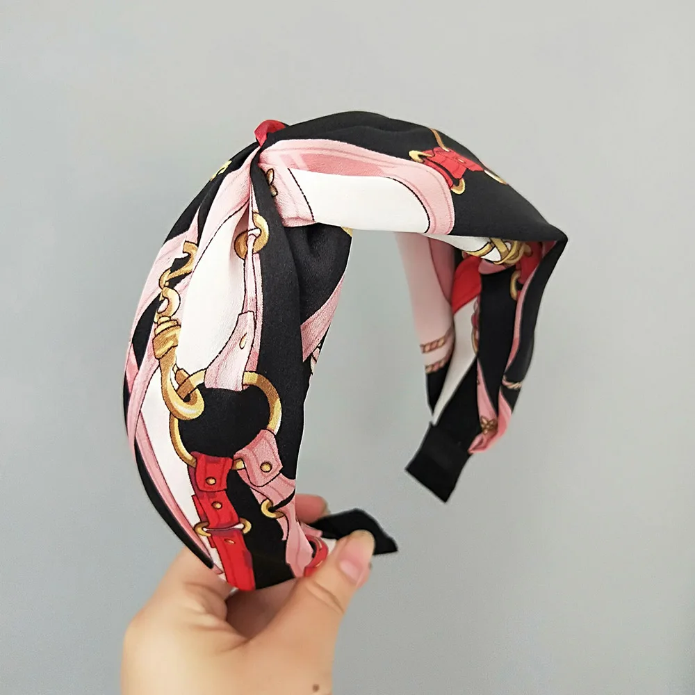 Pink 1 Новые женские повязки на голову модные повязки на голову милый бант для волос для девочек топ крест головные уборы с бантом модные аксессуары для волос - Цвет: Pink 1