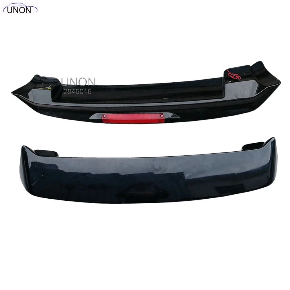 black 1pc Для Toyota Land Cruiser Prado FJ120 4000 2700 спойлер 2003-2009 АБС пластик Неокрашенный праймер задний спойлер с Led светильник - Цвет: black 1pc