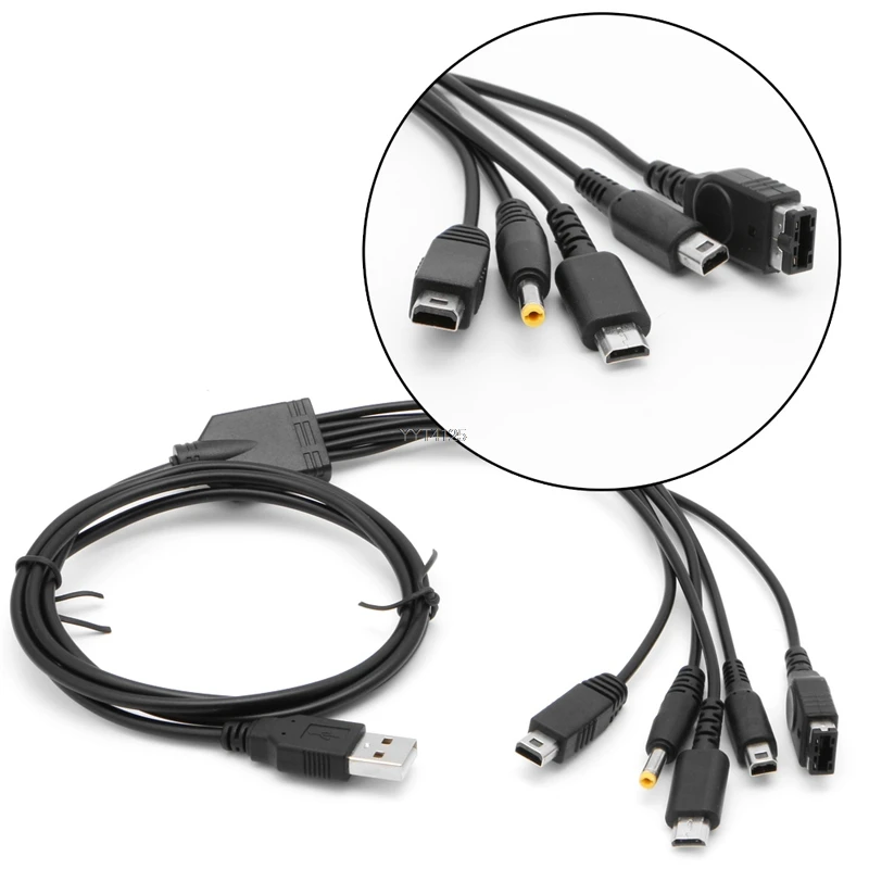 Зарядный USB-кабель 5 в 1 для Nintendo зарядное устройство GBA SP WII U 3DS NDSL XL DSI PSP G6KC |