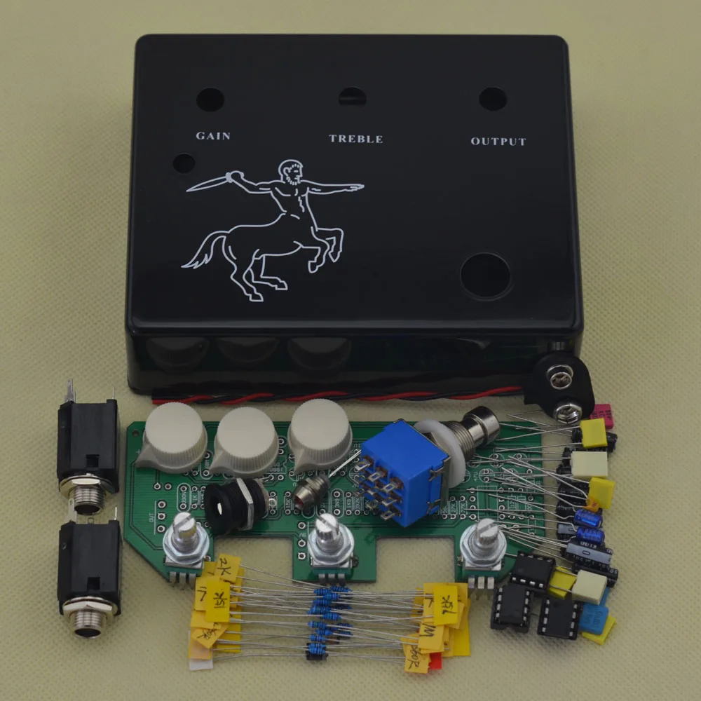 Новая гитарная педаль Overdrive klone AMP черная для электрогитары бесплатная