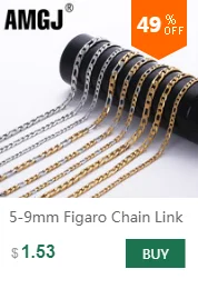 AMGJ 4 Style Stainless Steel Gold Color Round Ball Pendant Necklace Link Chain Necklace Fashion Jewelry for Women or Men