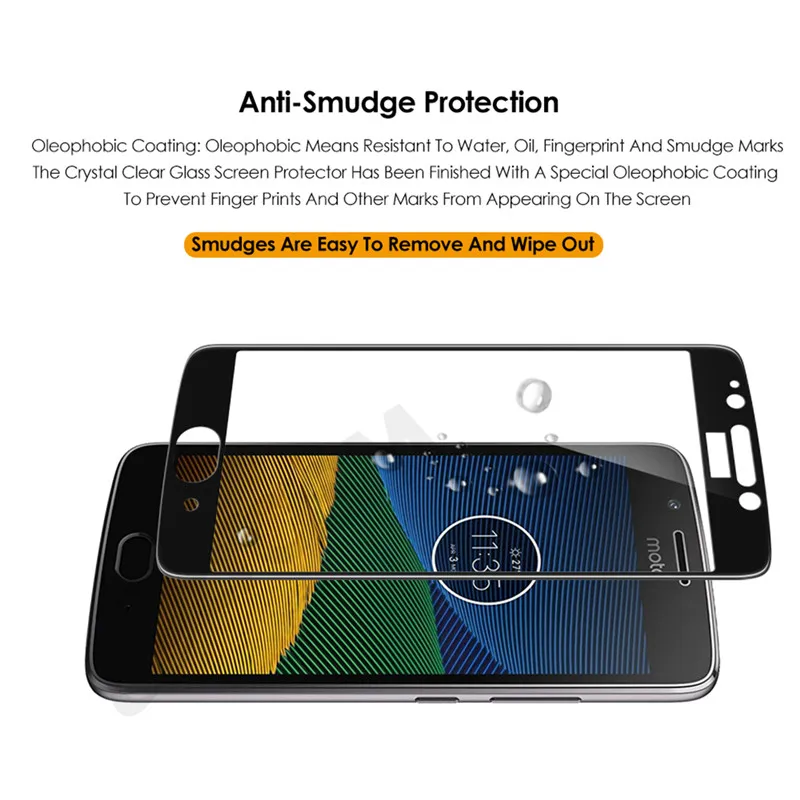 Olycism For Moto G5 Screen Protector Ultra-thin Clear 9H 2.5D Explosion-proof Phone Full Front Film Tempered Glass | Мобильные