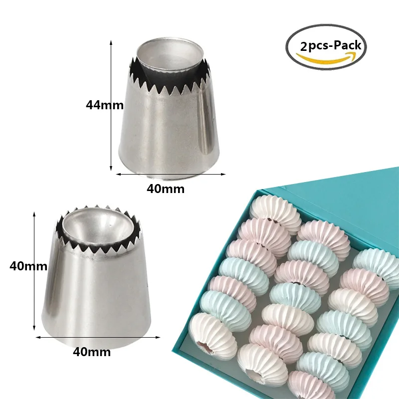 2pcs Ring 2 шт насадок для обледенения, сопла для печенья, кольца для печенья, насадки для печенья, наборы квадратных насадок для трубопроводов, кондитерский носик для украшения для выпечки, торта - Цвет: 2pcs Ring