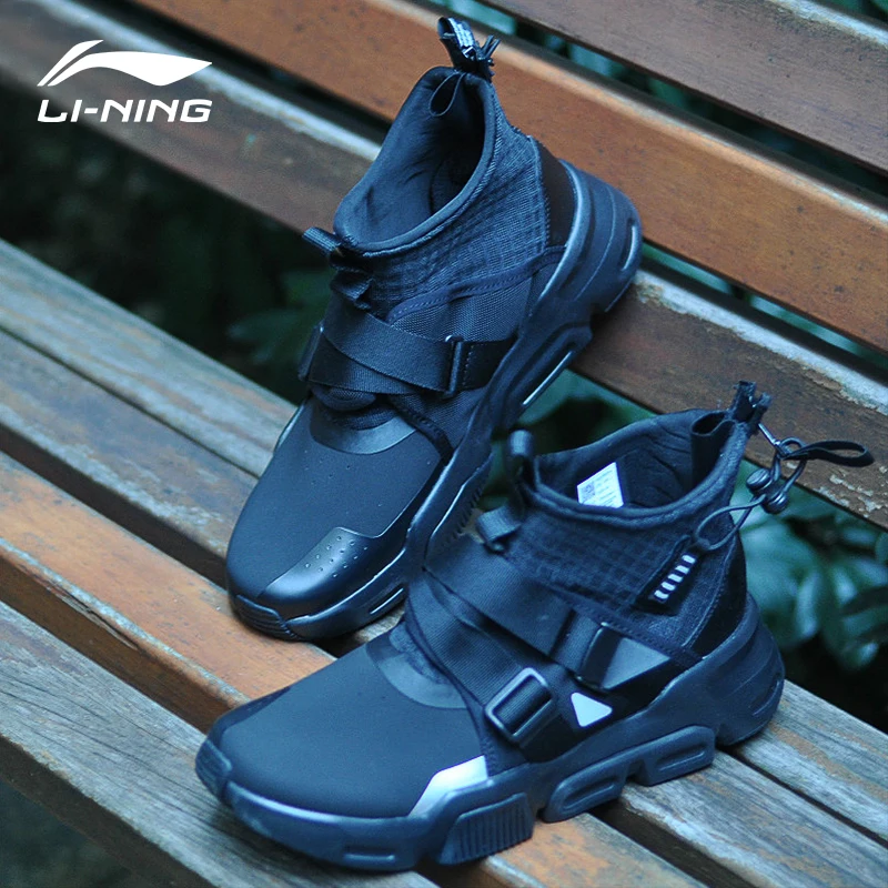 Женские кроссовки Li-Ning до середины голени прочные Нескользящие на молнии с