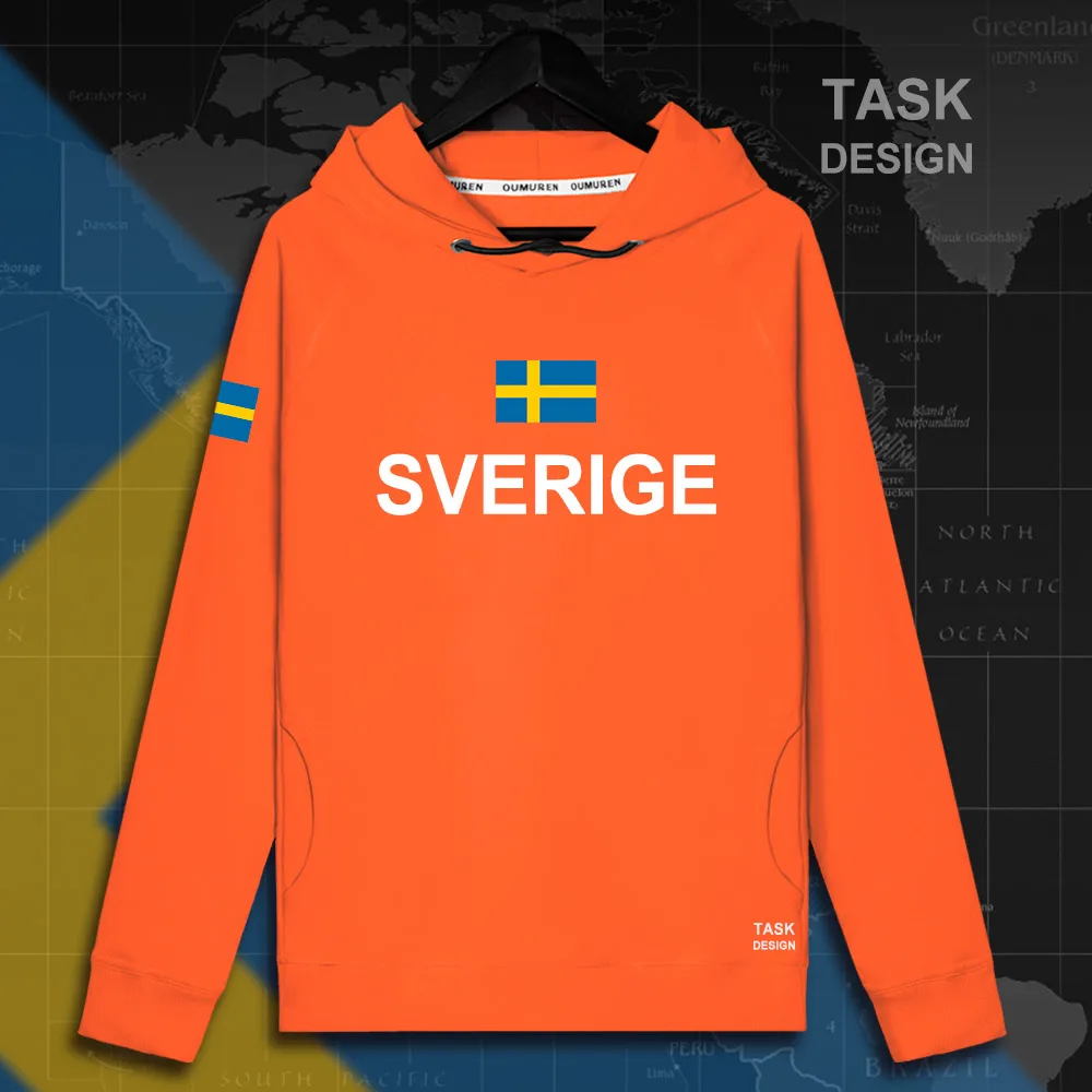 Шведский свитер Sverige Мужская толстовка пуловеры толстовки тонкая новая уличная