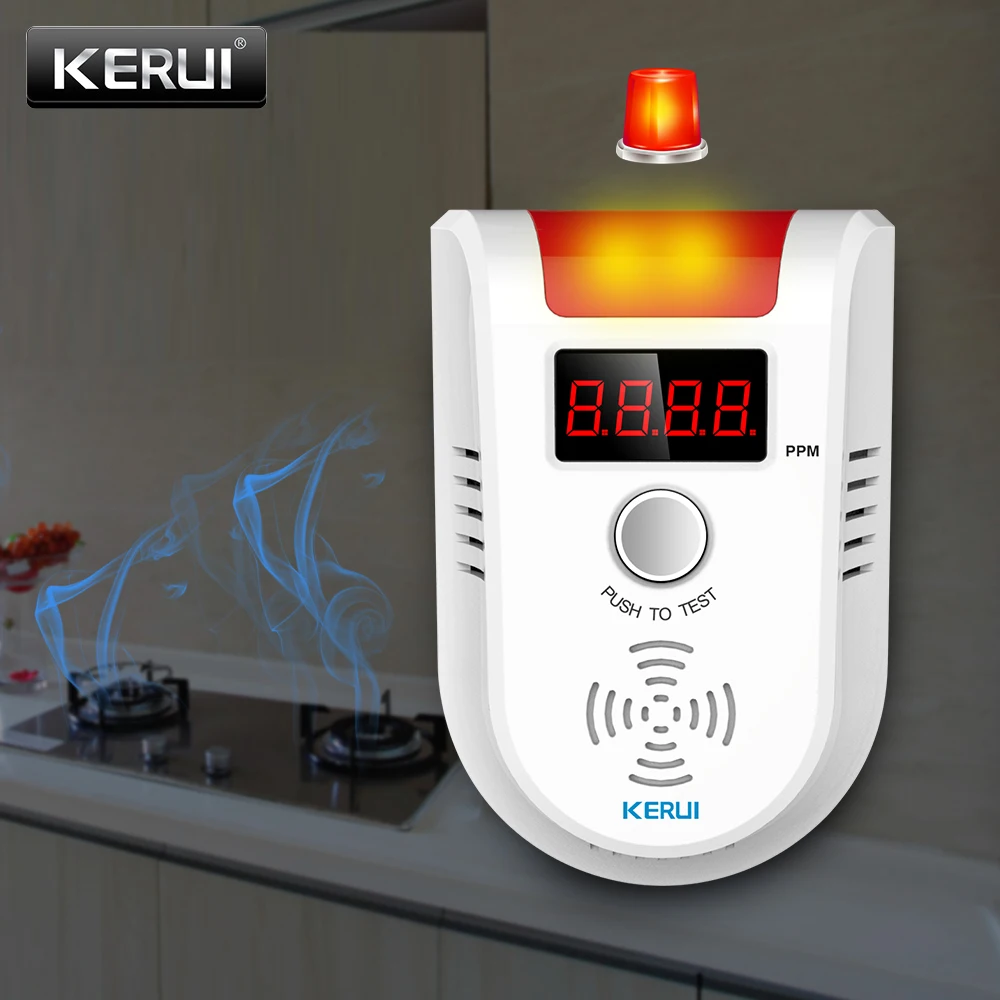 KERUI WGD13 цифровой светодиодный дисплей беспроводной WiFi LPG LNG детектор утечки
