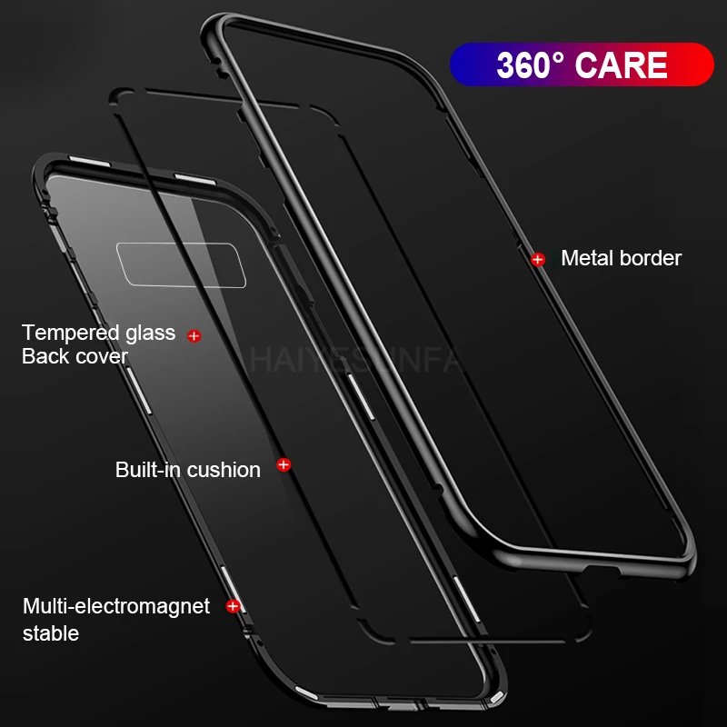 Роскошный адсорбционный Магнитный флип-чехол для samsung Galaxy S10 S8 S9 Plus Note 8 9