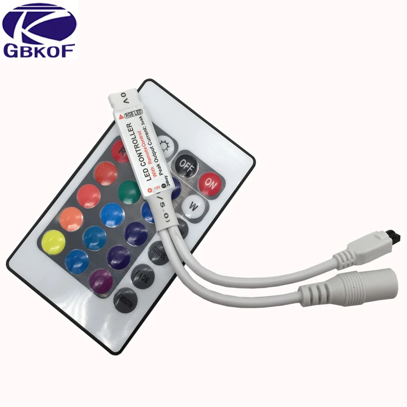 DC 12 V Мини 24key пульт дистанционного управления IR RGB/RGBW Светодиодные ленты