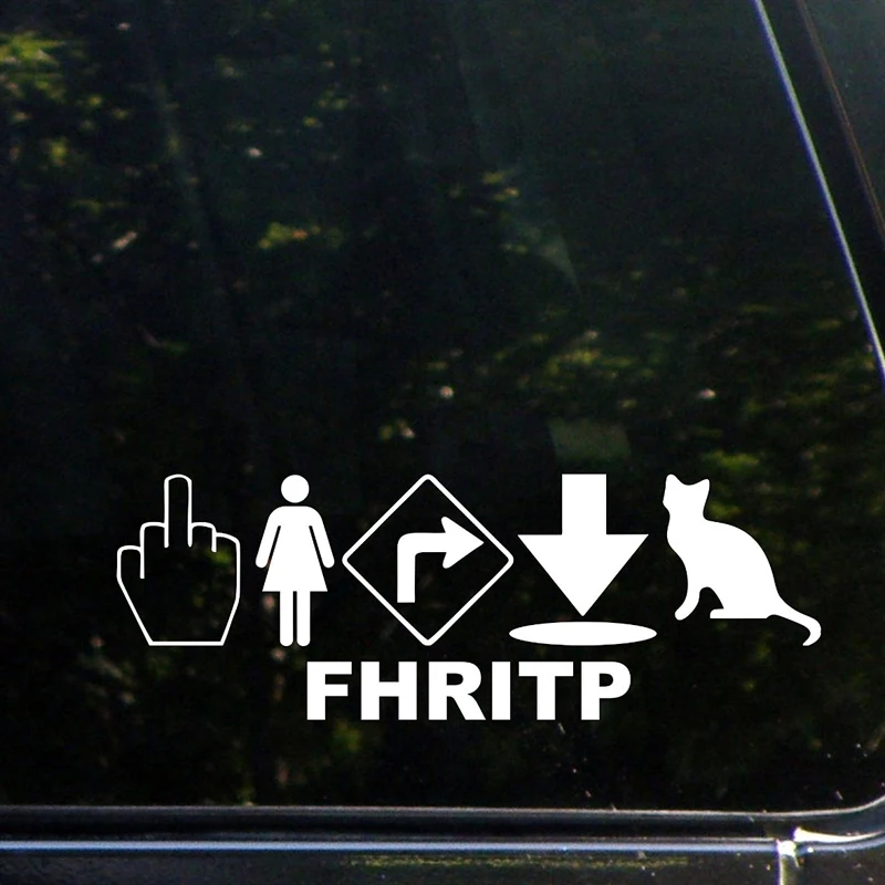 

FHRITP White Sticker Decal Notebook Car Laptop-White 9'' Die cut car stickers