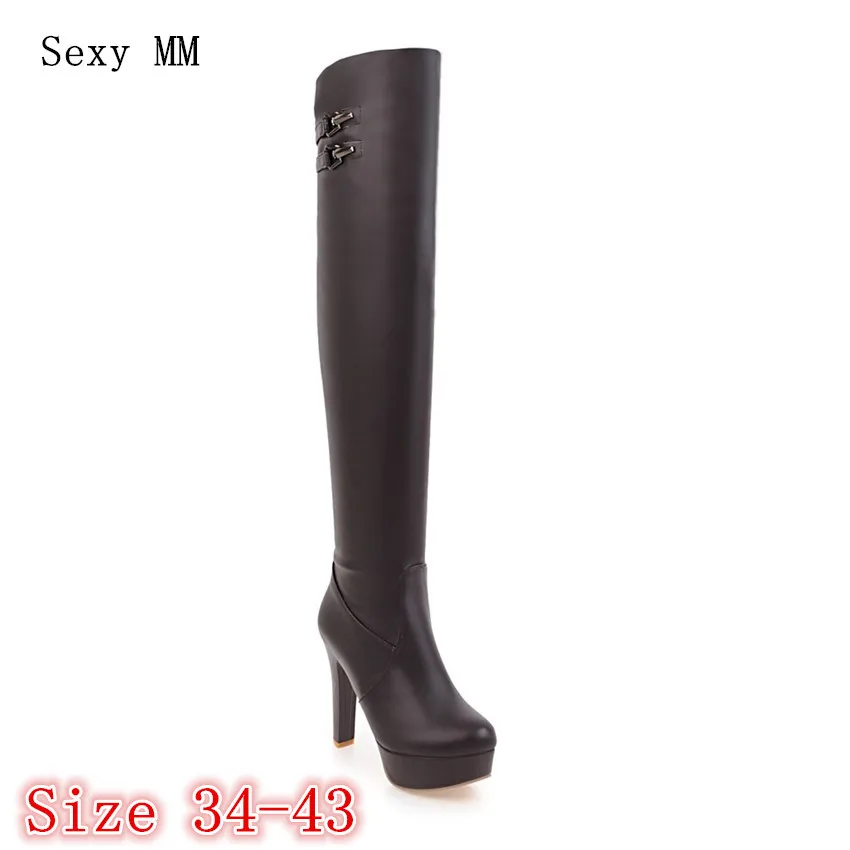 

Spring Autumn Platform High Heels Boots Women Over the Knee Boots Stretch Woman Thigh High Boots Plus Size 34 - 40 41 42 43