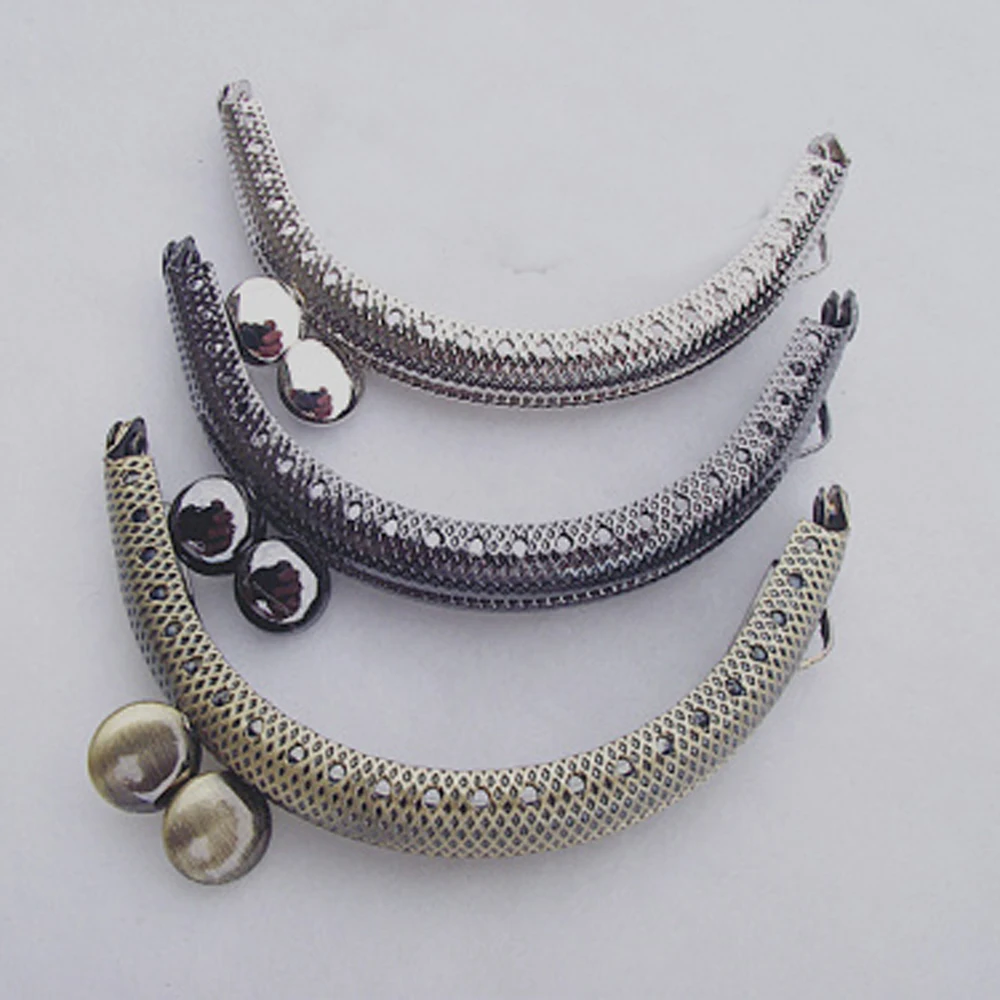 DIY women coin bag making metal purse frame knitted plaids edge kiss round buckle clasp hardware 10pcs/lot | Багаж и сумки