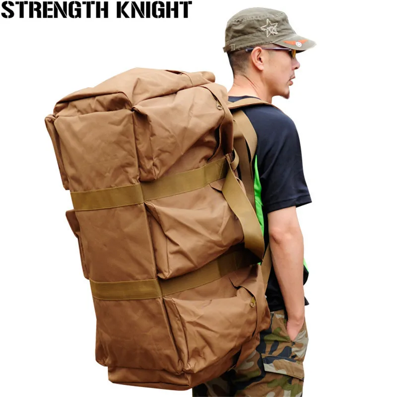 

70L Men's Large Capacity Backpack Camouflage Shoulder Bag Women Mountaineering Backpack Nylon Waterproof Travel Bag