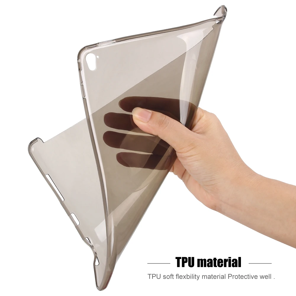 Хороший прозрачный гибкий силиконовый чехол из ТПУ на заднюю панель для apple ipad pro
