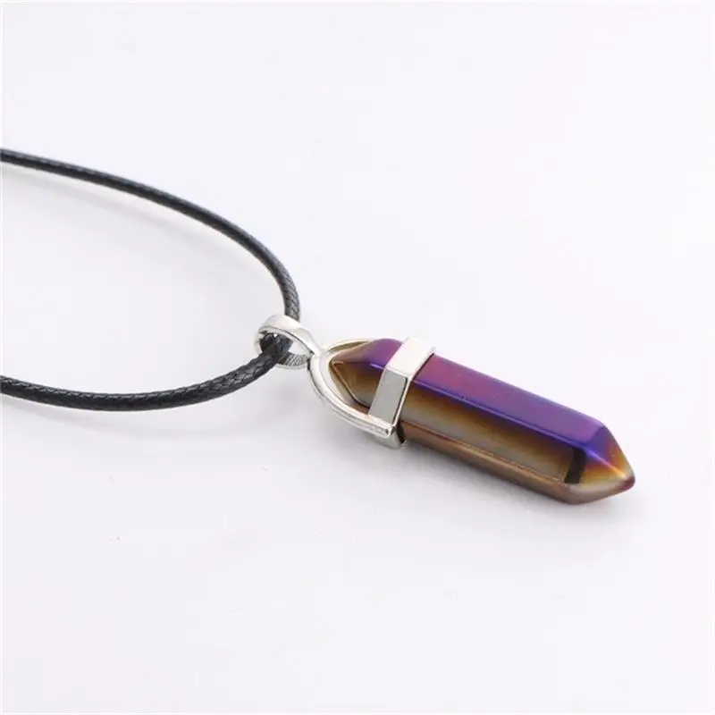 Трендовое ожерелье Meajoe в форме пули с кристаллом кварца подвеска титановым