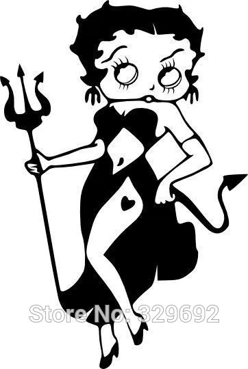 Бесплатная доставка наклейка Devil Betty Boop настенная виниловая домашний декор