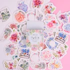 45 шт.лот, милый цветочный язык, мини бумажный стикер, сделай сам, декоративный дневник, скрапбук, планировщик, наклейки, Kawaii, канцелярские принадлежности, Papeleria