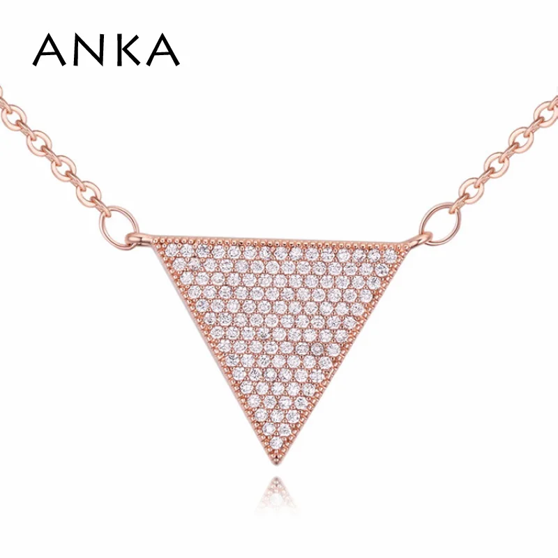 Анка женские украшения подвеска треугольной формы ожерелье с ААА кубического