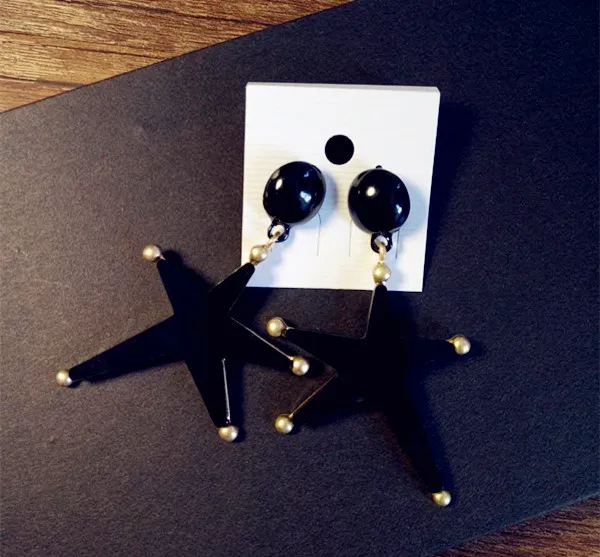 2017 Fashionable acrylic big earrings Hip Hop Rock Lady Starfish Pentacle Star Jewelry for woman gifts jewelry wholesale EE008 | Украшения