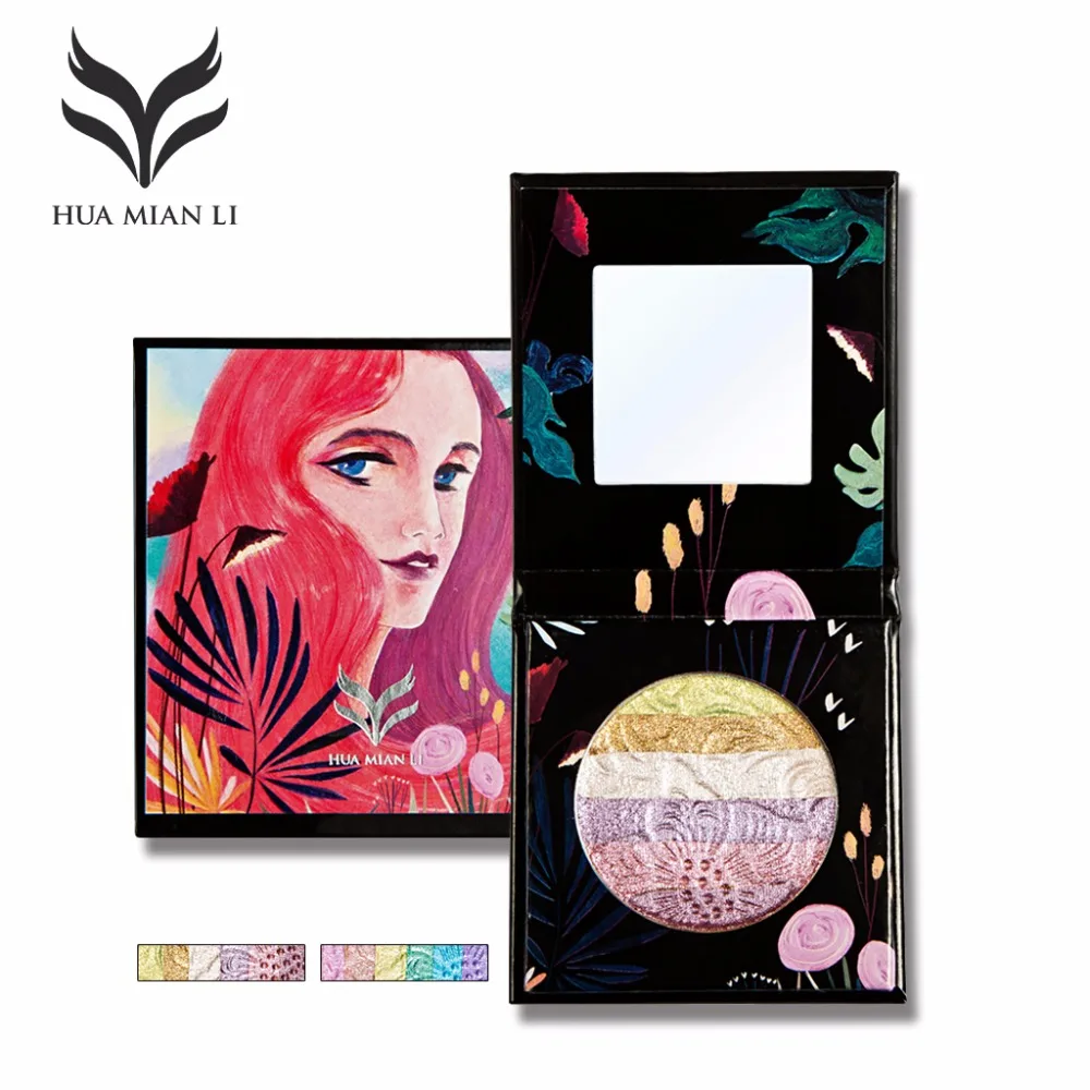 Huamianli Хэллоуин для век Палитры Радуга Маркер Румяна свечение комплект Prism