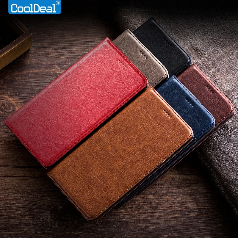 Оригинальный CoolDeal абсолютно простой Винтаж Флип кожаный чехол для Alcatel A3 плюс