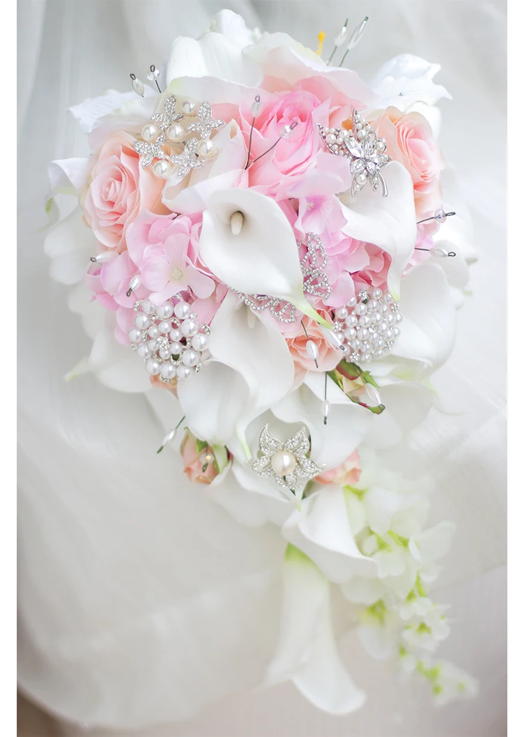 Modabelle Искусственные цветы водопад свадебные букеты с кристаллами свадебная