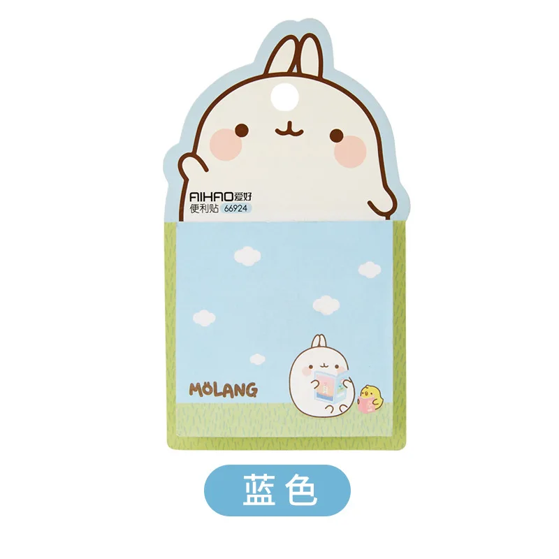 1 Набор блокнотов для заметок клейкие заметки Kawaii милая бумага с кроликом блокнот Daliy Скрапбукинг наклейки канцелярские закладки для офиса и школы - Цвет: ChangLanSe66924