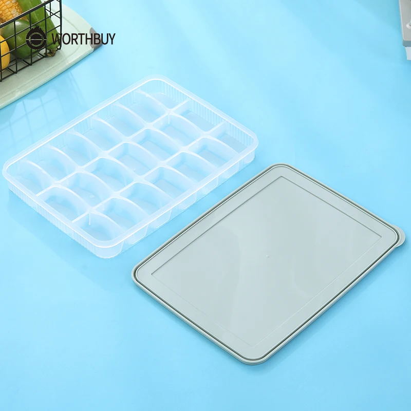 WORTHBUY 21 Сетка кухонная пельменница контейнер для хранения с крышкой BPA свободная