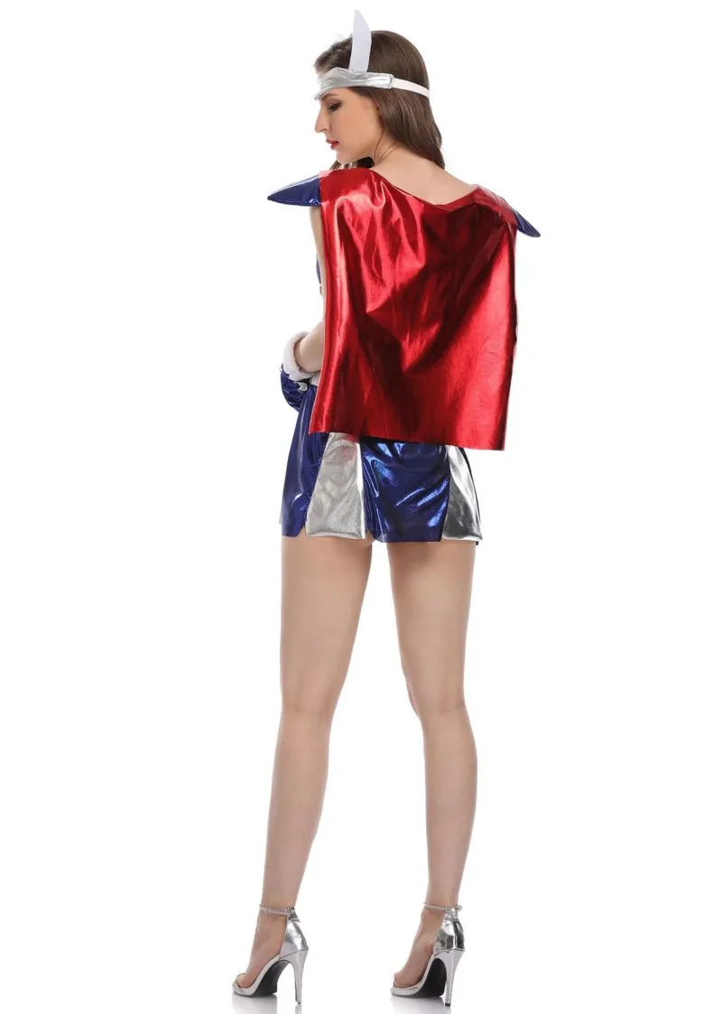 2018 New Arrivals Women Halloween Cosplay Thor Popeye Costume With Cloak Carnival Dress Girls Sexy Outfit Warrior Costumes | Тематическая