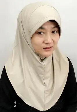 Зазор круговой сплошной цвет простой один кусок хиджаб мусульманский |