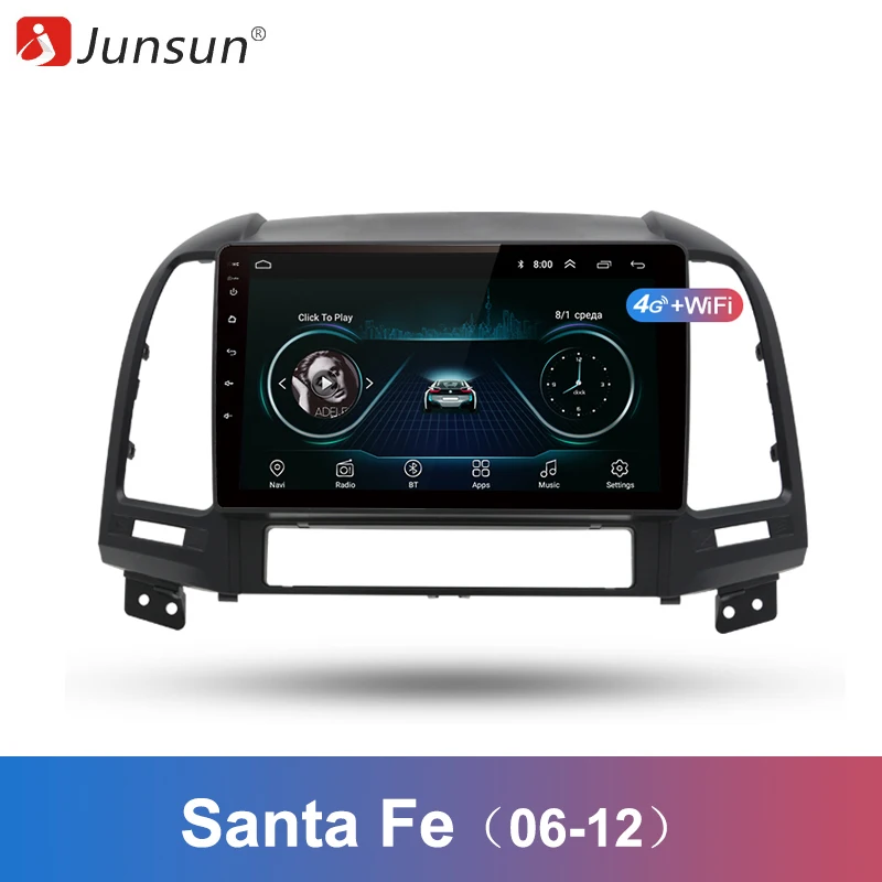 Junsun 2 Din мультимедийный видеоплеер Android 8 1 GPS навигация Радиоуправляемый для Hyundai