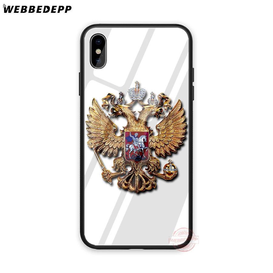 WEBBEDEPP арменский флаг России герб оружия чехол для телефона из закаленного стекла