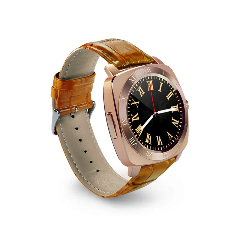 2016 high quality X3 Bluetooth Pedometer Sleep Smart Watch Leather Android Smartwatch Monitor Remote Camera Music SIM TF Card |
