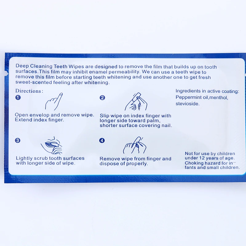 100 шт./лот салфетки для зубов щетка глубокой чистки отбеливающие полости рта