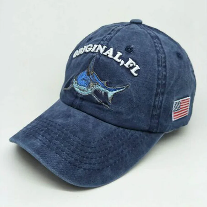 Корейский вышитые буквы Акула бейсболки Весна Осень бренд Snapback хлопок Любители