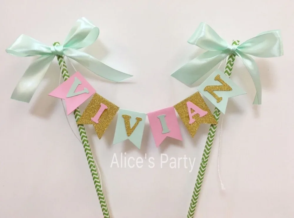 Настраиваемые детские украшения для торта флажки вечеринки в честь будущей