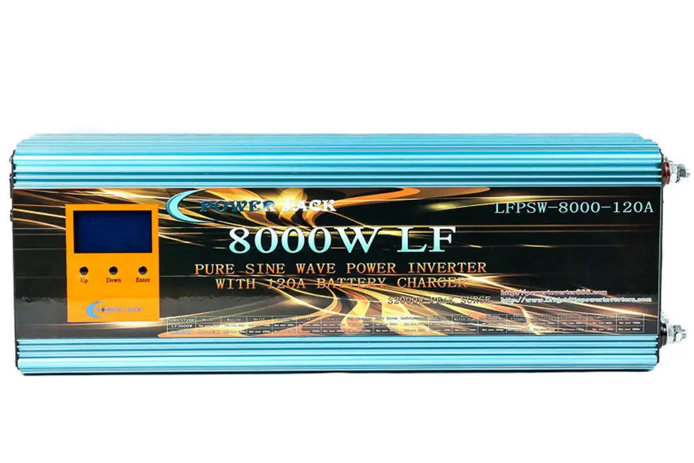 8000 Вт Чистая синусоида Инвертор DC 12 В к AC 110 60 Гц/120a зарядное устройство /ЖК-дисплей