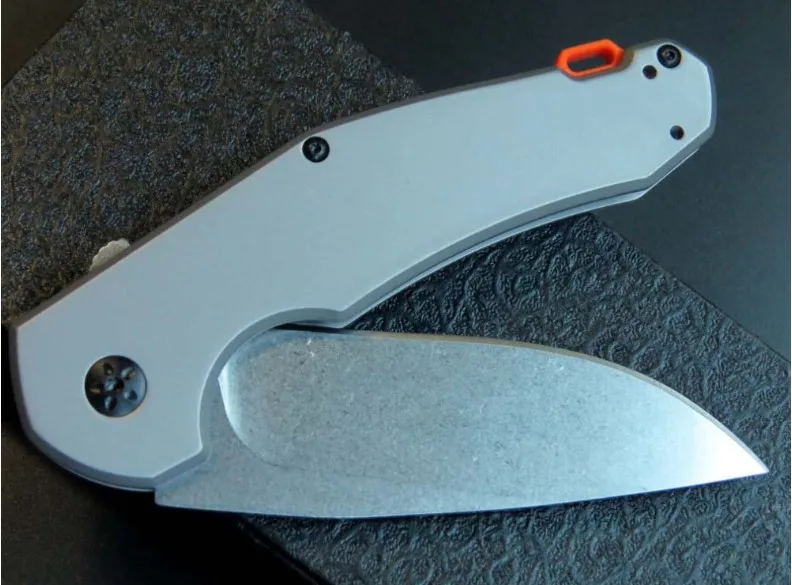 ZT0220 вымытый камень D2 лезвие со стальной ручкой складной нож для кемпинга