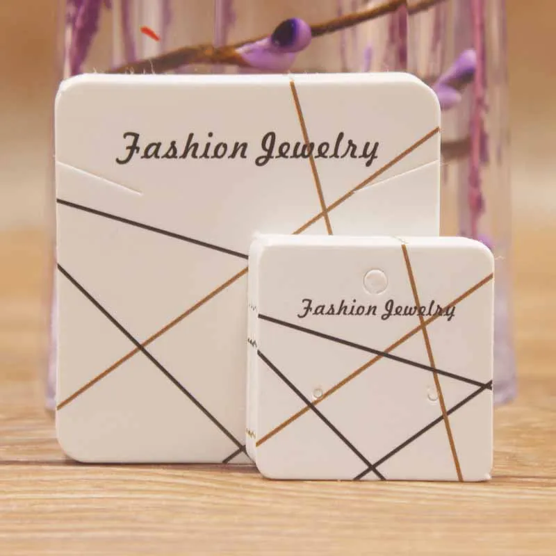 100 шт. белая бумажная карточка для ожерелья марблинг дизайн модные ювелирные