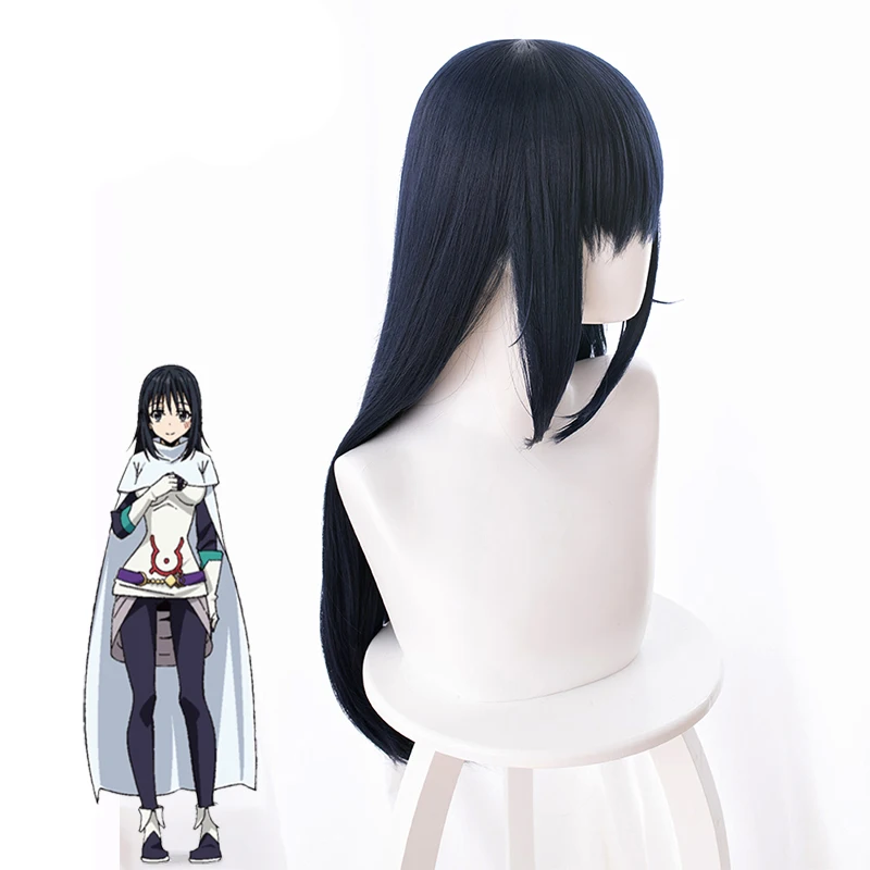 Парик Tensei shitara Slime Datta Ken для косплея Shizue Izawa 70 см синие длинные волосы термостойкий