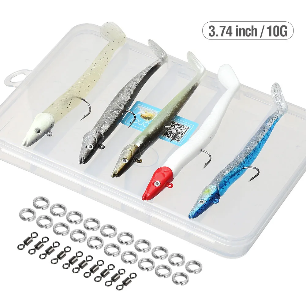 10g 5Pcs Lure Kit DONQL 5 шт./компл. приманка со свинцовым мягкие рыболовные приманки джиг искусственные силиконовые приманки 10g 3D ангельские глазки с высокое качество привести острый крючок Приманка - Цвет: 10g 5Pcs Lure Kit