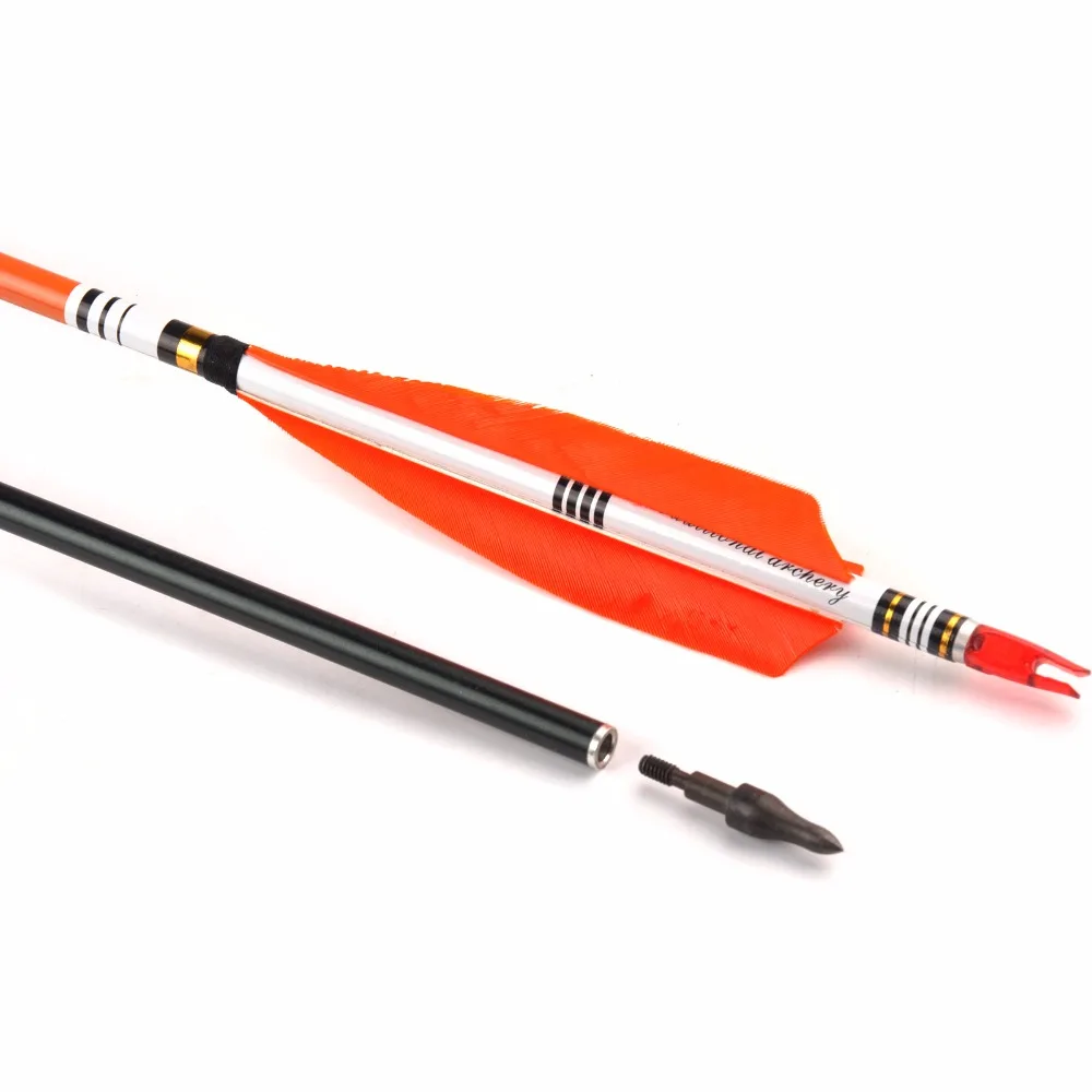 Алюминиевая стрела для стрельбы из лука 30 дюймов 500 стрел OD 7 8 мм со сменными