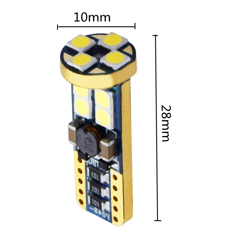 T10 W5W 12 SMD 3030 светодиодный автомобильный габаритный фонарь WY5W 12SMD LED CANBUS без ошибок