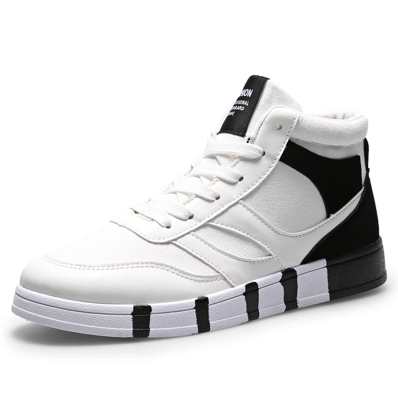 Модные Высокие Верхние Мужчины Каблуки Лодыжки Повседневная Обувь Цвет Блока