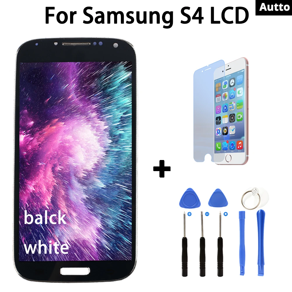 1 шт. 100% тест AAA для SAMSUNG Galaxy S4 LCD i9500 i9505 сенсорный дисплей дигитайзер в сборе Замена