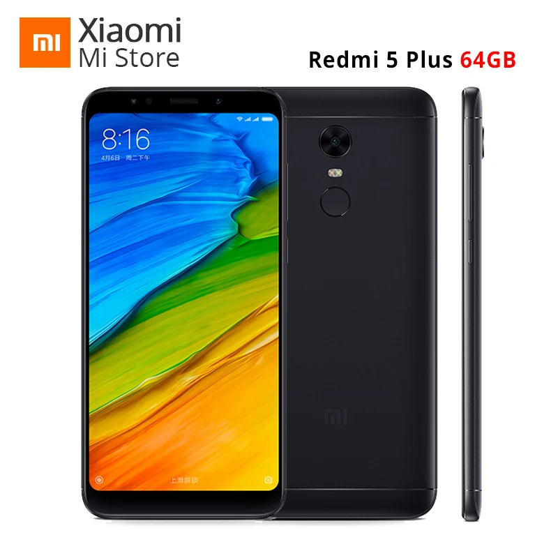 Глобальный Встроенная память Xiaomi Redmi 5 плюс 4 GB Оперативная 64 Гб смартфон 99 &quot18:9